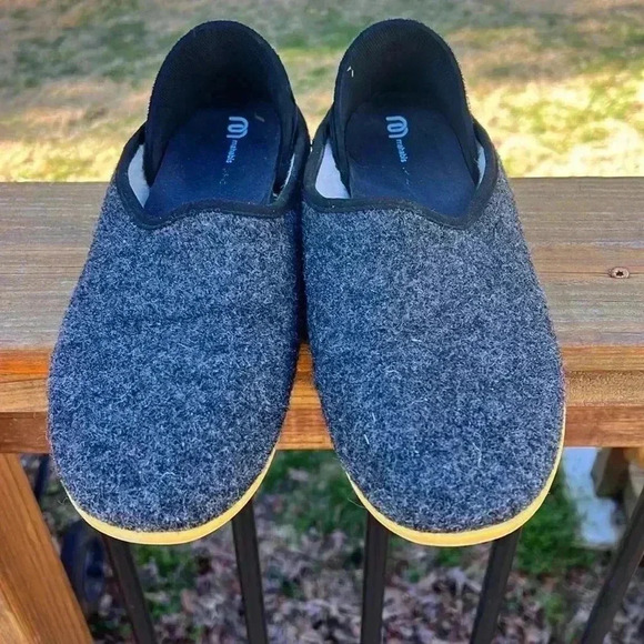 Mahabis Classic Slipper Larvik Dark Grey Skane Yellow - Picture 1 of 6